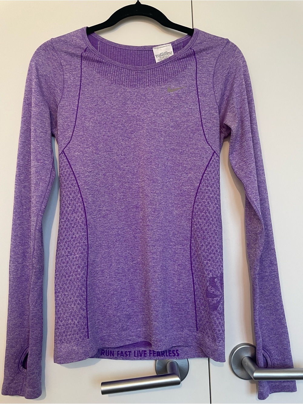 Nike Purple Seamless Long-Sleeve Running Top